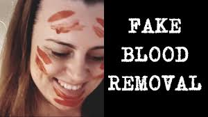 how to remove fake blood from skin