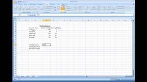 microsoft excel creating a simple