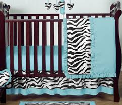 Turquoise Funky Zebra Baby Bedding