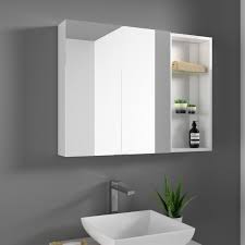 Bc White Two Door Mirror Cabinet