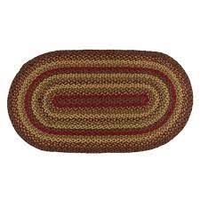 red and green braided jute area rug