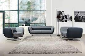 modern grey two tone fabric sofa set