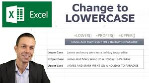 lowercase or uppercase in excel