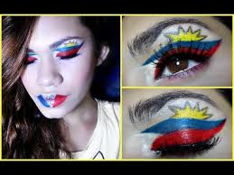 philippine flag inspired makeup