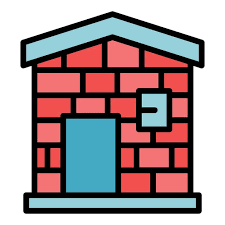 House Brick Mortar Icon Outline Vector