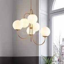 Opal Frosted Glass Ball Chandelier