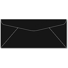 Black 10 Business Size Envelopes 50 Envelopes