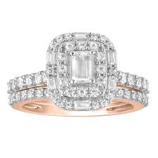 las bridal ring set 1 1 4 ct emerald