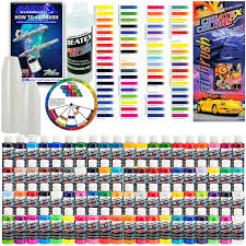 Createx Deluxe 80 Color Professional Airbrush Paint Set Includes 80 Colors Opaques Transparents Pearlescents Flourescents And Iridescents And