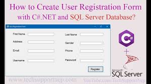 in c net using sql server database