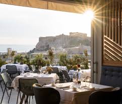 rooftop restaurant athens with view of