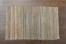 vine turkish wool striped kilim rug