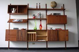 Wall Unit Mid Century Modern Shelves