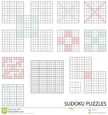 Sudoku Templates Stock Vector Illustration Of Game Blank