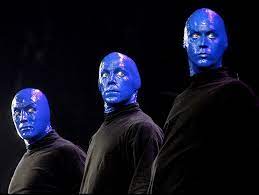 blue man talks makeup and about