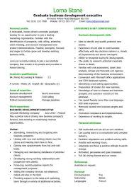 A student resume template that will land you an interview. Graduate Business Development Executive Cv Sample Student Resume Career History Graduates Cvs