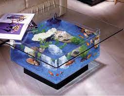 Square Glass Aquarium Coffee Table Living Room Fish Tank Table | Interior  Design Ideas gambar png