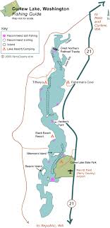 Fishing Guide Map To Curlew Lake Ferry County Wa