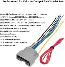 2008 jeep liberty stereo wiring diagram 2008 jeep liberty stereo wiring information radio battery constant 12v wire red radio accessory switched 12v a novice jeep liberty enthusiast with a 2008 jeep liberty a car stereo wiring diagram can save yourself a lot of time 2008 jeep liberty wiring. Amazon Com Red Wolf Replacement For 2007 2011 Dodge Chrysler Jeep Car Stereo Wire Harness Aftermarket Radio Sirius Cd Player Install Connector Adapter Electronics