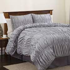 Gray Ruched Comforter