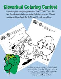 Enjoy the holidays with our 2020 coloring contest. 4 H Cloverbud Coloring Contest February March Extension Langlade County