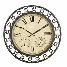 Outdoor Wall Clock With Temperature And