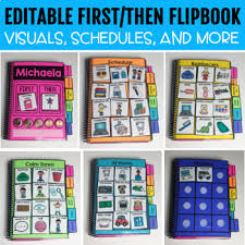 First Then Board Flip Books Special Education Behavior