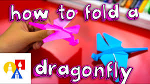 how to fold an origami dragonfly art