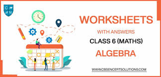 class 6 mathematics algebra worksheets