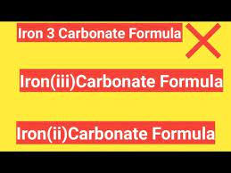 iron iii carbonate formula