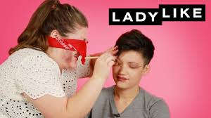 we tried the blindfold makeup challenge