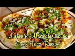 authentic mexican ground beef taco