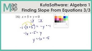 kutasoftware algebra 1 finding slope