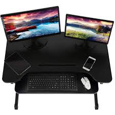 What are the shipping options for standing desks? Fdw Adjustable Height 32 Inches Steel Standing Desk Coverter Stand Up Desk Home Office Computer Desk Workstation Black Walmart Com Walmart Com