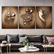 Kissing Couple Set Canvas Painting