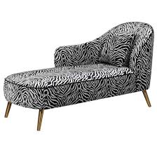 zebra print chaise longue