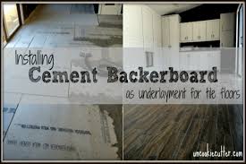 cement backerboard floor tile