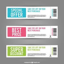 Discount Coupons Free Vector Banner Coupon Template