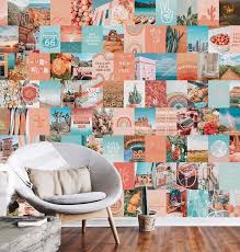 peach aesthetic wall collage kit 100
