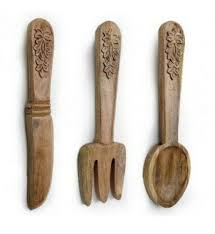 Large Wall Hanging Wooden Cutlery