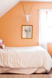 Plain Orange Bedroom Wallpaper