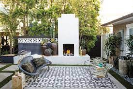 Bohemian Blue And White Outdoor Floor