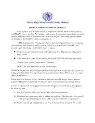· margins must be set at 1 inch or 2.54 cm. Http Www Fhsmun Org Position Papers Pdf