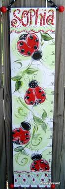 Hand Painted Growth Chart Ladybug Ladybug Nursery Crafts