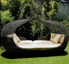 townchair outdoor wicker canopy daybed