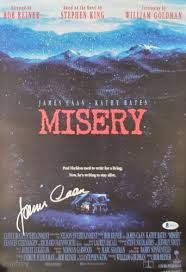 JAMES CAAN AUTOGRAPHED 12X18 MISERY MOVIE POSTER BECKETT BAS STOCK #192596 | eBay