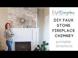 Diy Faux Stone Fireplace Chimney