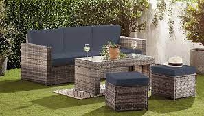 Garden Gear Riviera 5 Seat Rattan Set