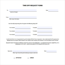 Sample Time Off Request Form 23 Download Free Documents