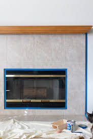 How To Paint A Tile Fireplace A